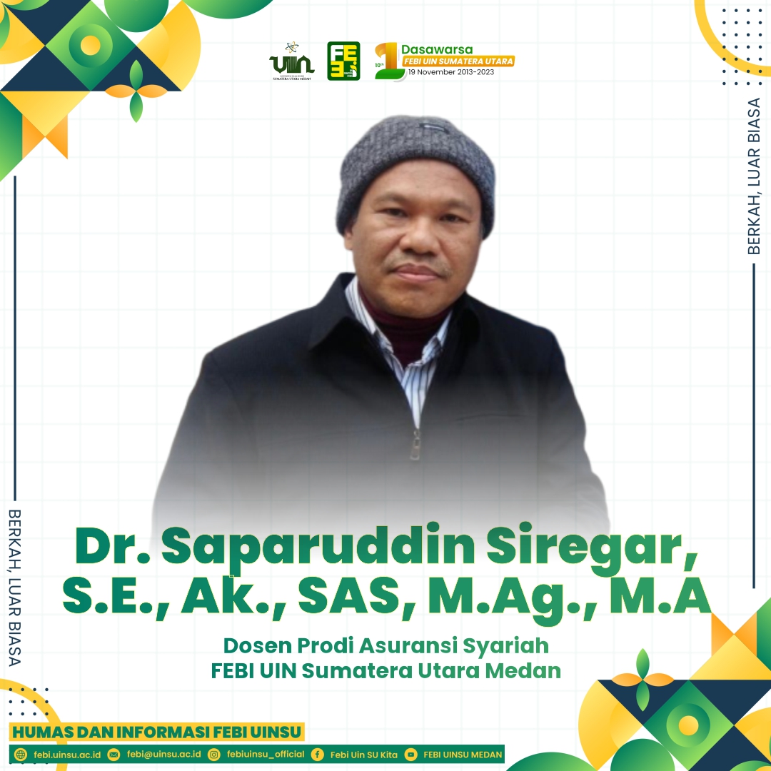 Prof. Dr. H. Saparuddin Siregar, SE. Ak. SE. SAS. MA. M.Ag. CA.